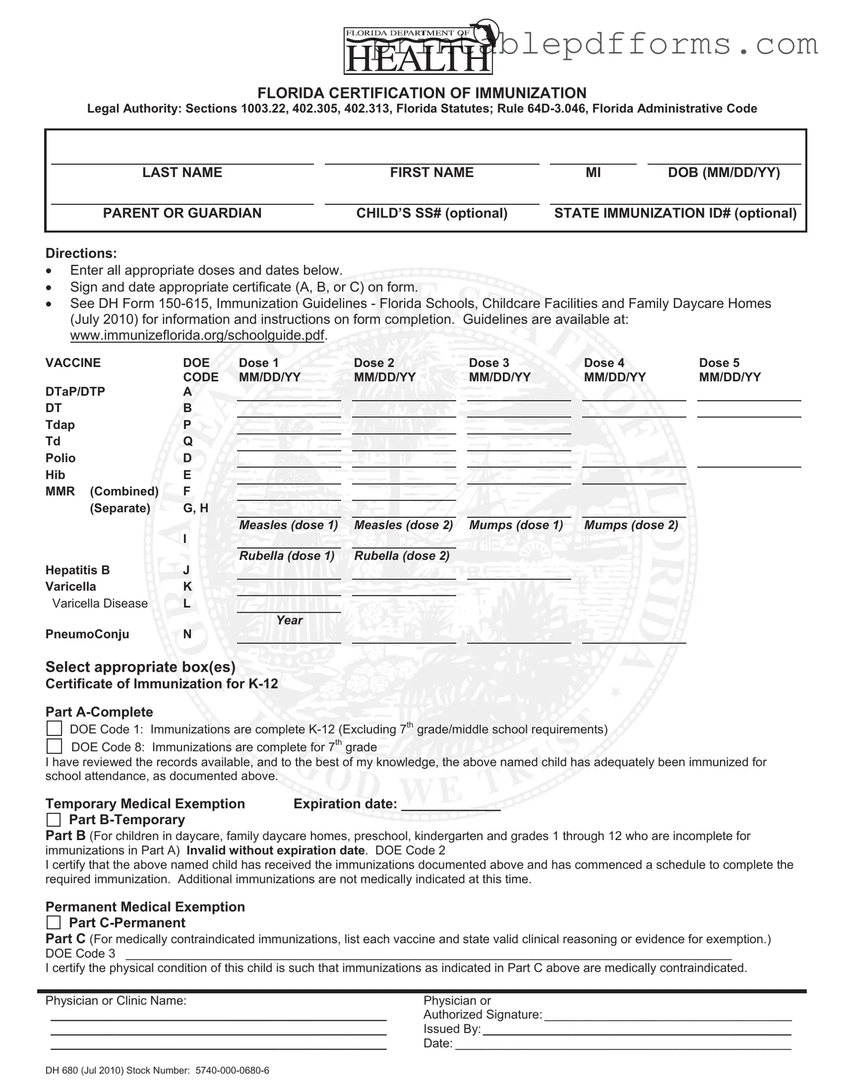 Fill a Valid 680 Form