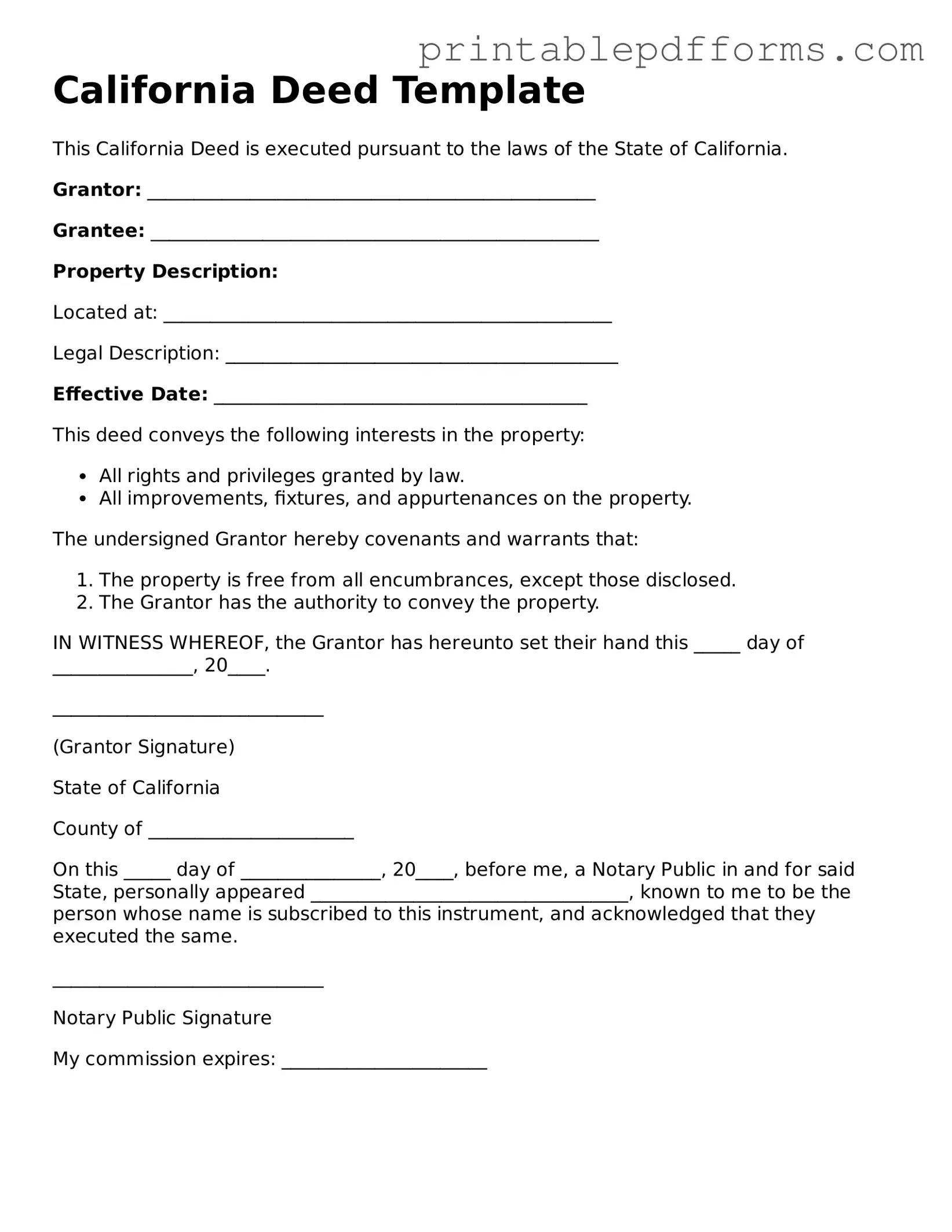 California Deed Document