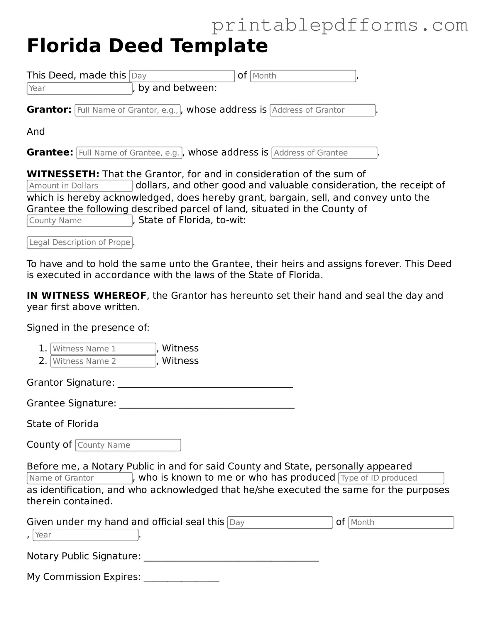 Florida Deed Document