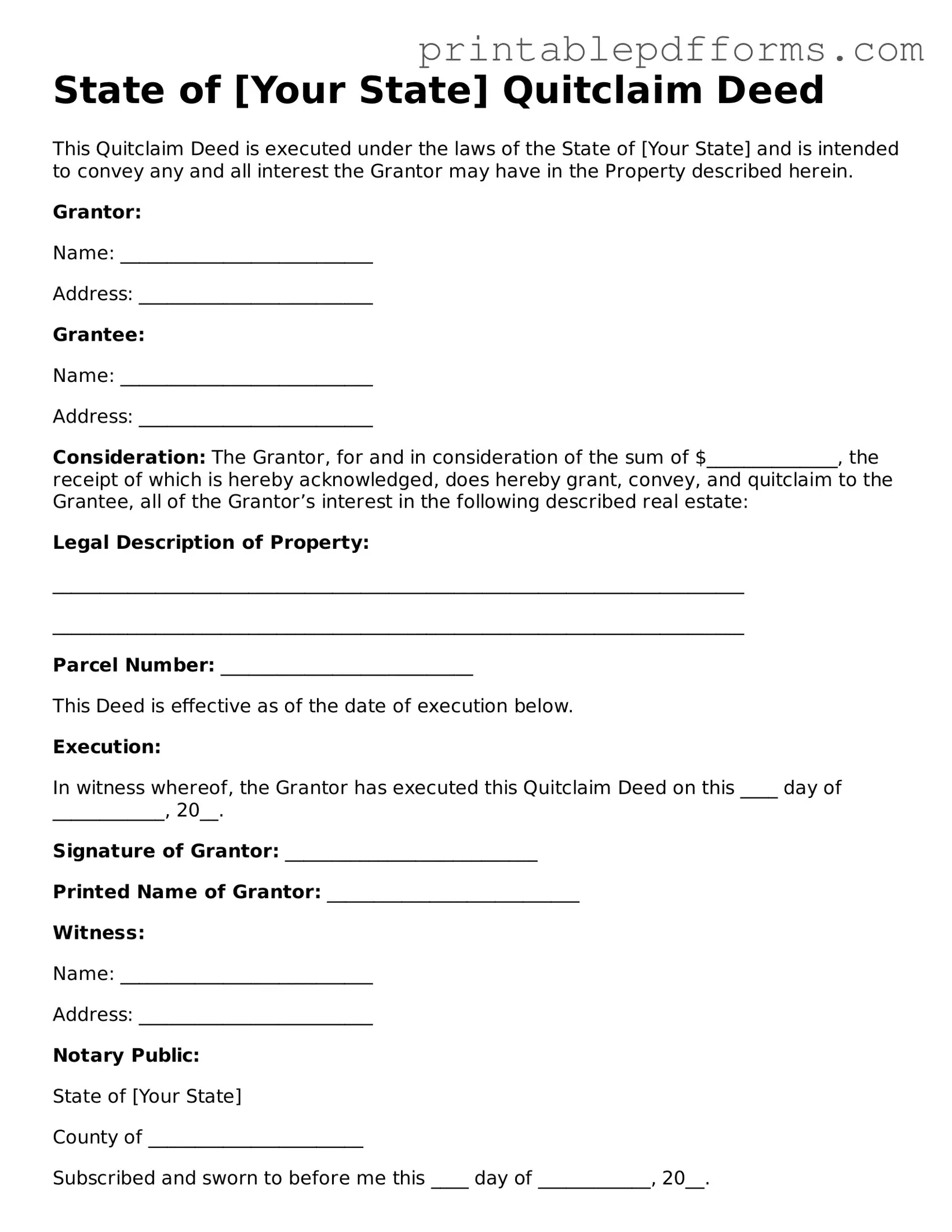 Blank Deed Form