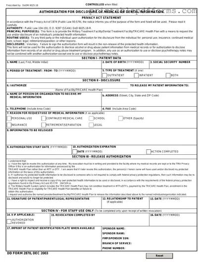 Fill a Valid DD 2870 Form