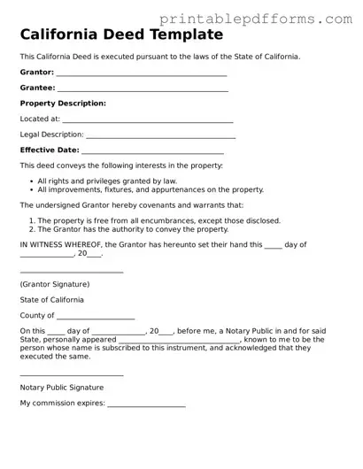 California Deed Document