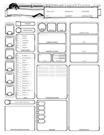 Fill a Valid Dnd Character Sheet Form