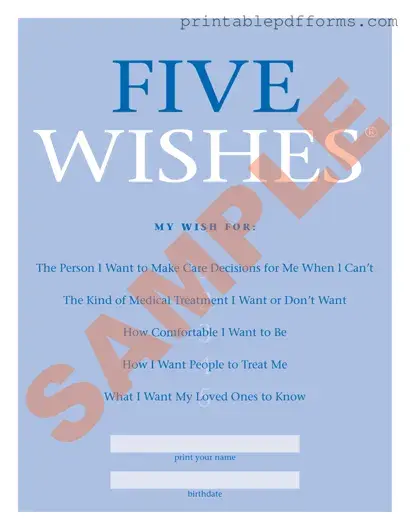 Fill a Valid 5 Wishes Document Form