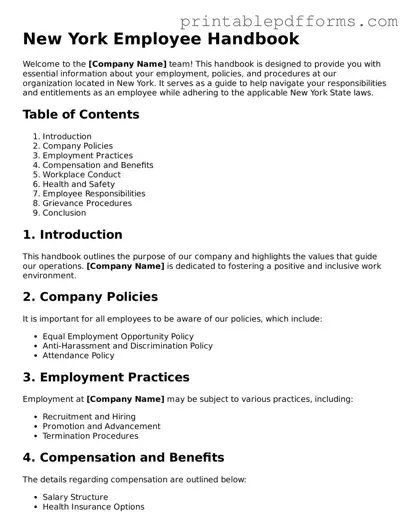 New York Employee Handbook Document