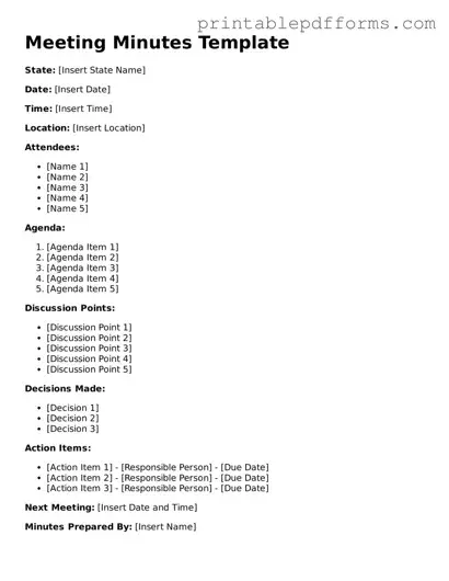 Blank Meeting Minutes Form