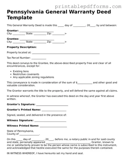 Pennsylvania Deed Document