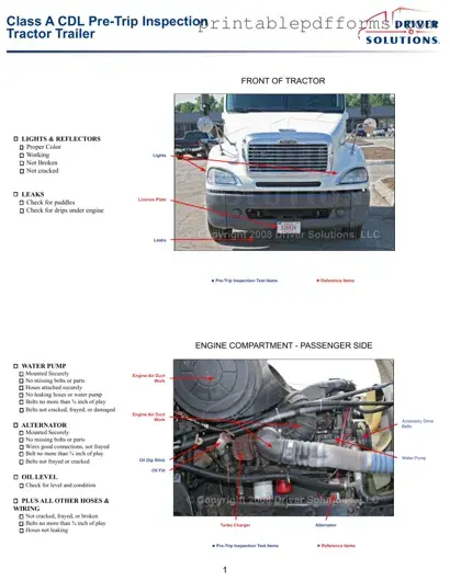 Fill a Valid Pre Trip Inspection Checklist Form