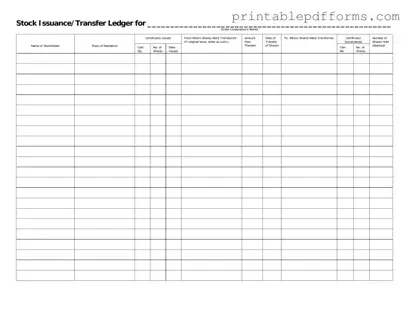 Fill a Valid Stock Transfer Ledger Form