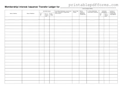 Fill a Valid Membership Ledger Form