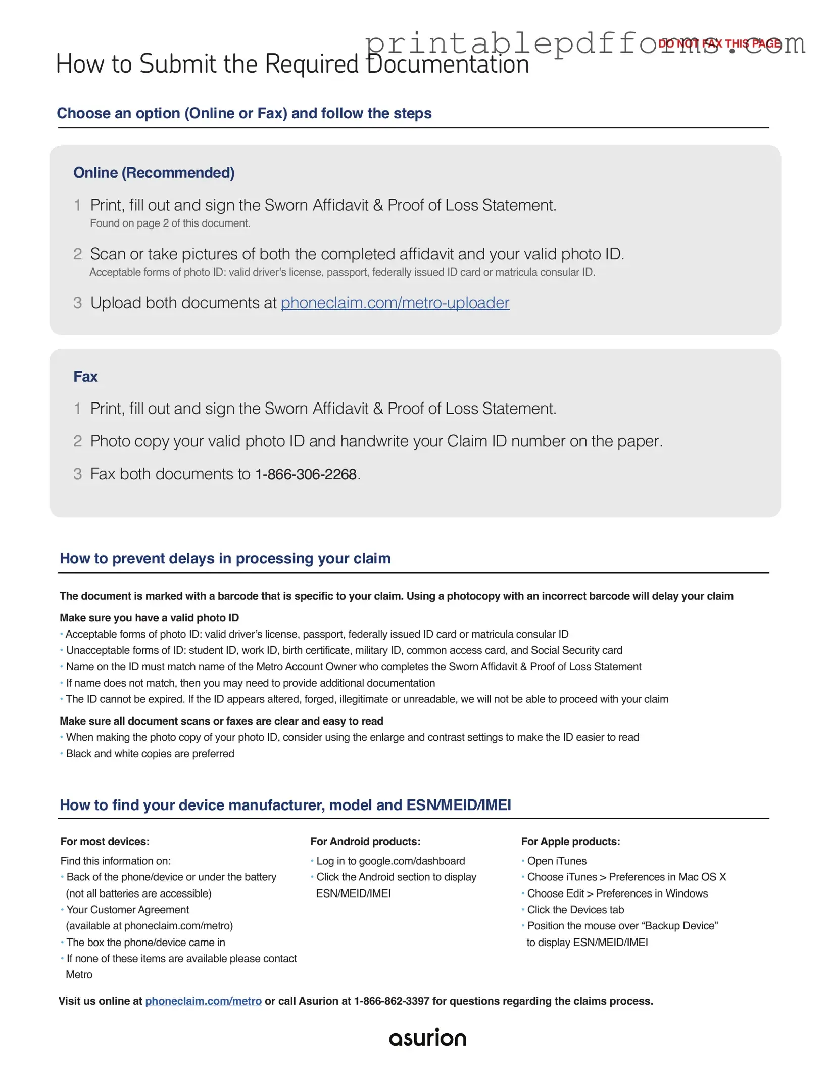 Fill a Valid Asurion F-017-08 MEN Form