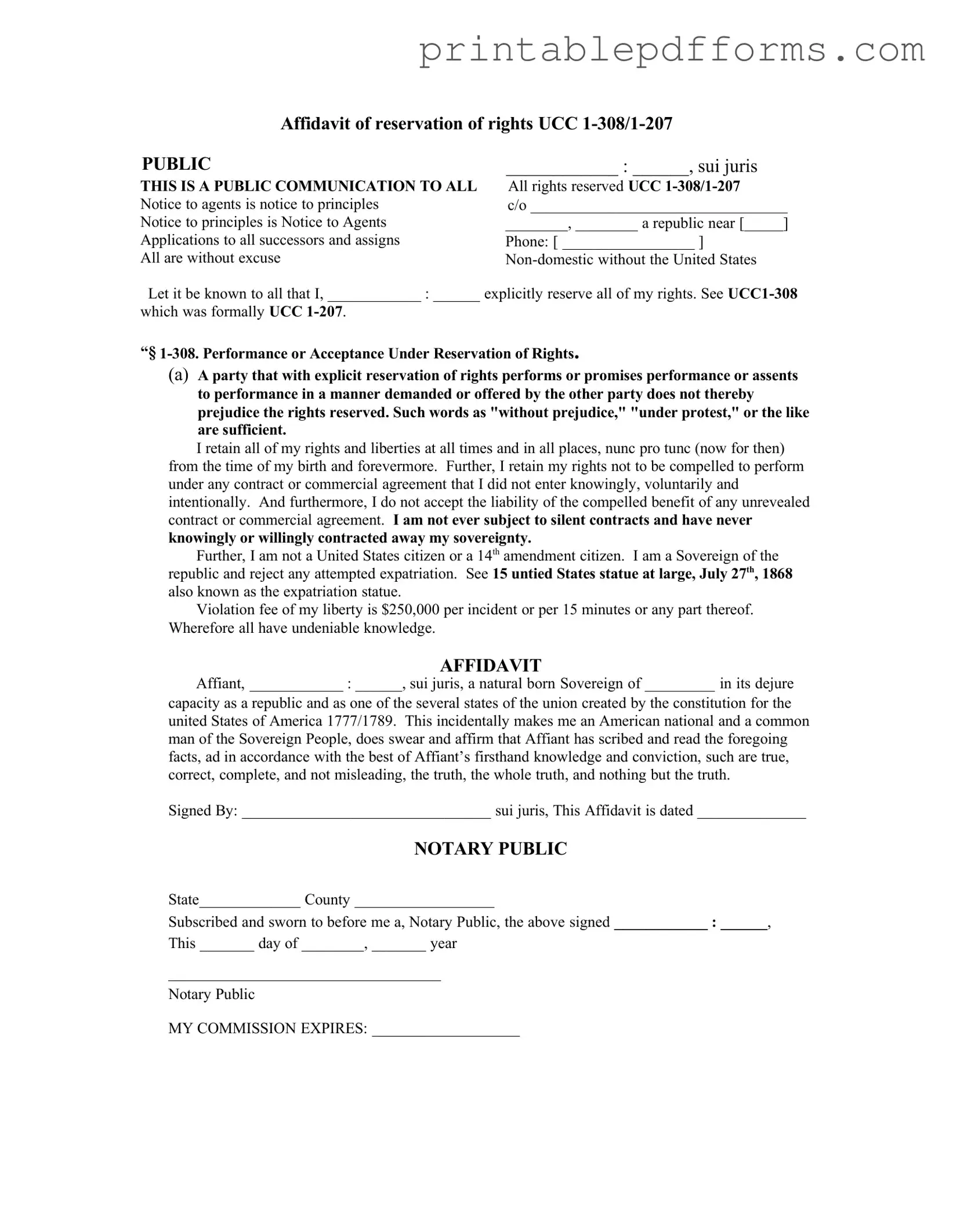 Fill a Valid Ucc 1 308 Form